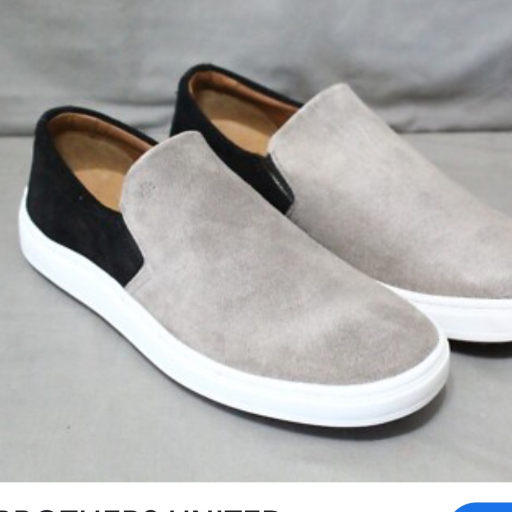 Brothers United size 7 Gray and tan suede grey Loafers sneaker new